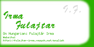 irma fulajtar business card